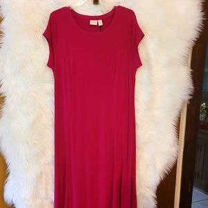 Chicos size 2 (12/14) magenta maxi dress